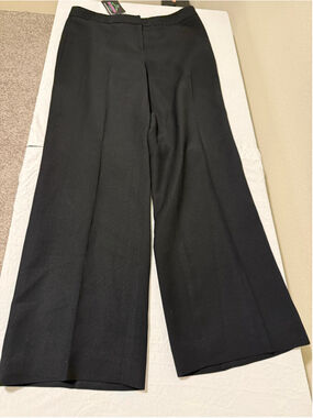 LOFT Black Wide Leg Dress Pants Size 6 Tailored Trouser Career Workwear